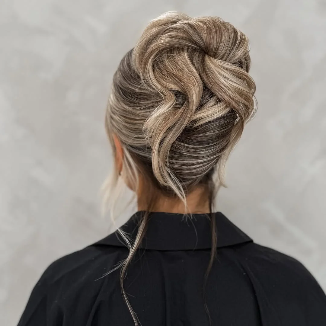 elegant summer updo hairstyles 2026 Soft Dimensional Twist with Loose Ends
