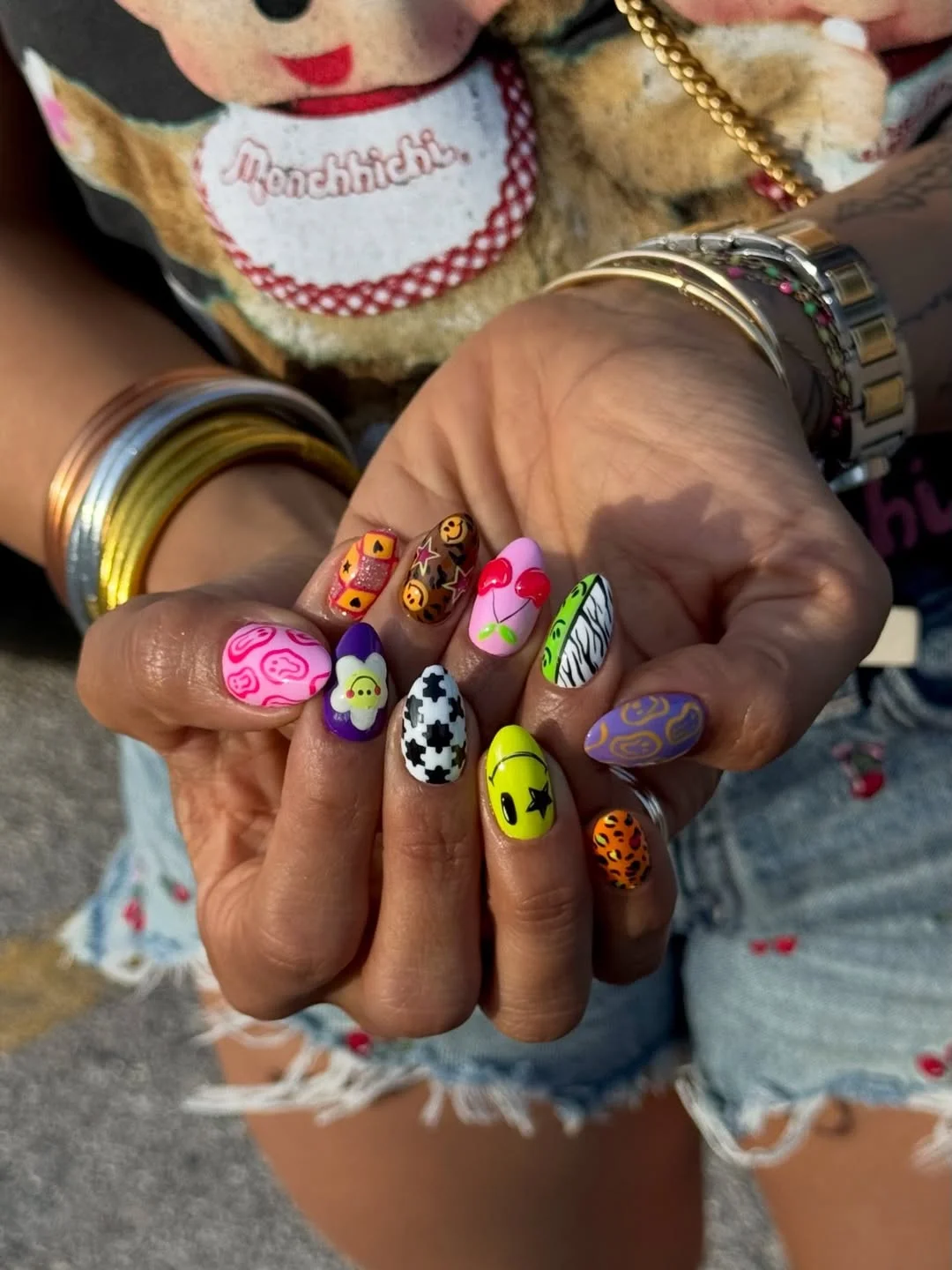 funky summer nails 2026 Playful Mixed Art With Maximalist Summer Energy