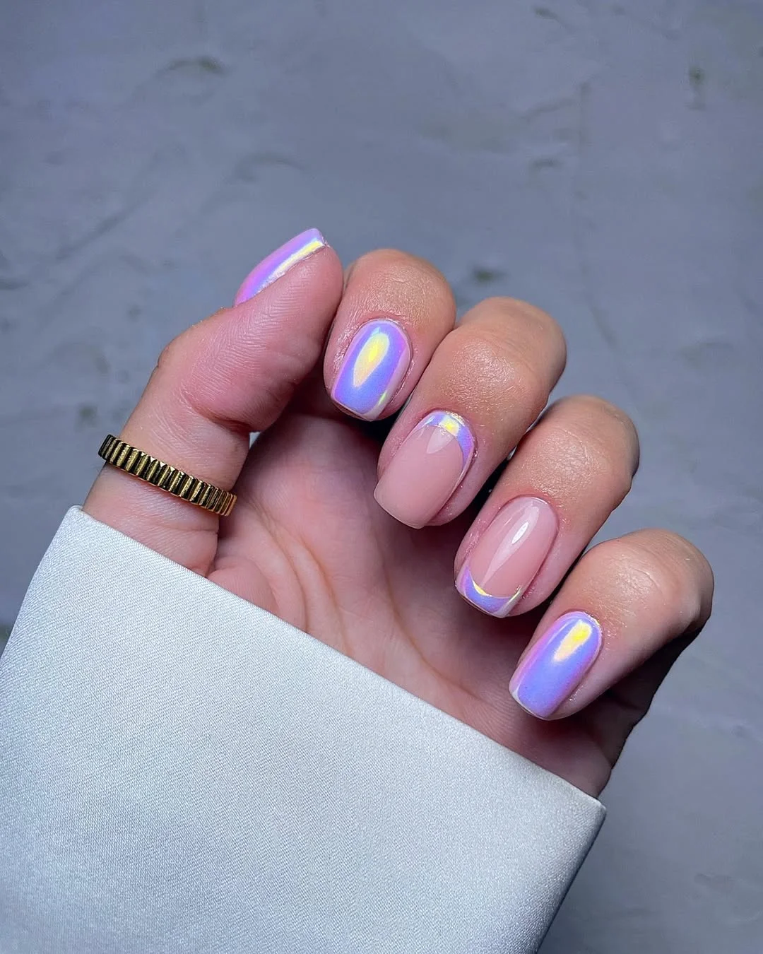 June Nails Ideas 2026 Lavender Chrome Glow Nails