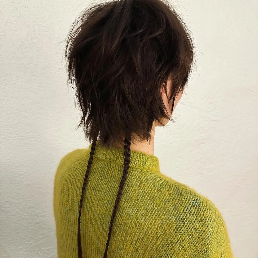 modern summer haircuts for women over 30 2026 Edgy Layered Short Shag with Detail