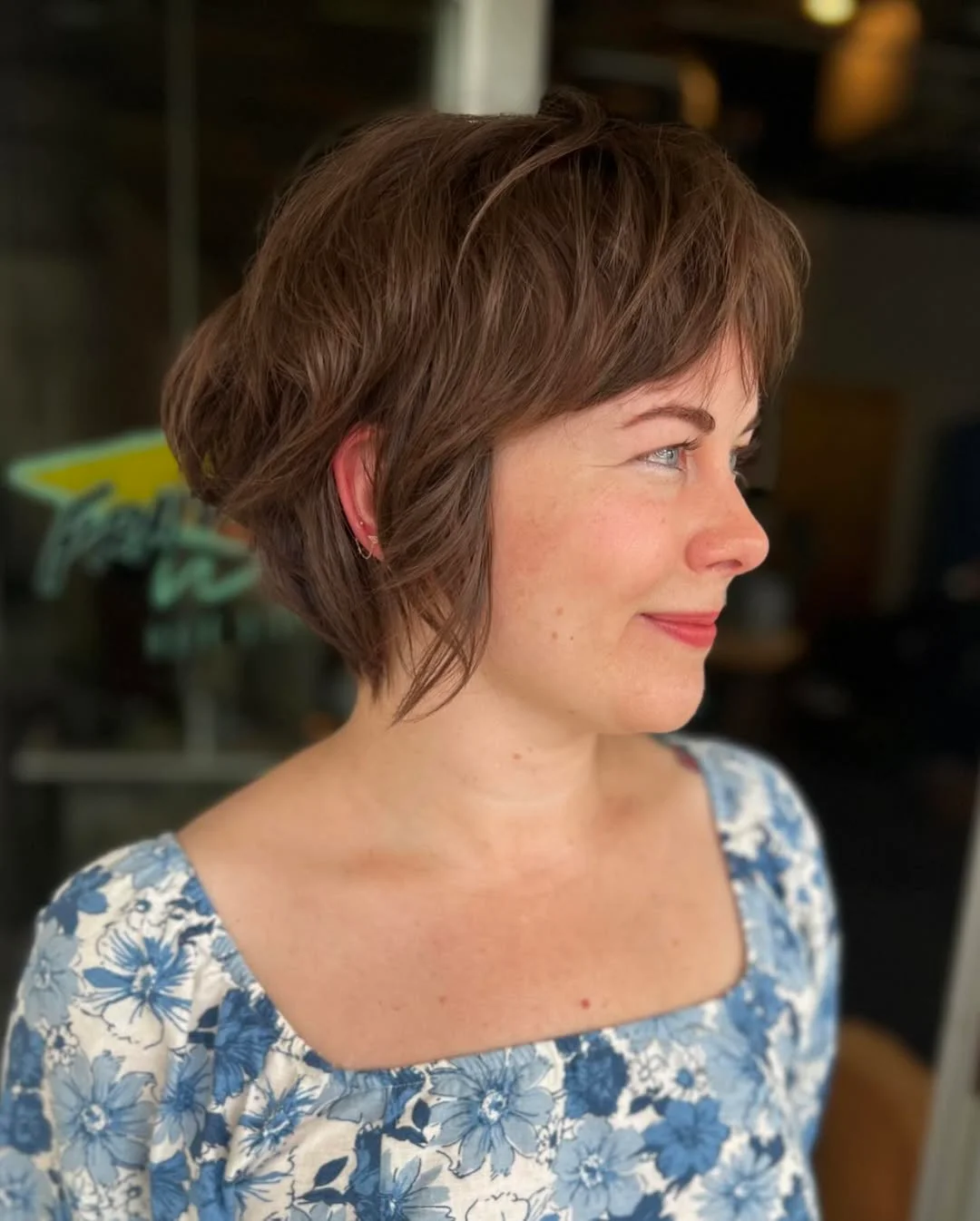 modern summer haircuts for women over 30 2026 Soft Feathered Pixie Bob with Natural Flow