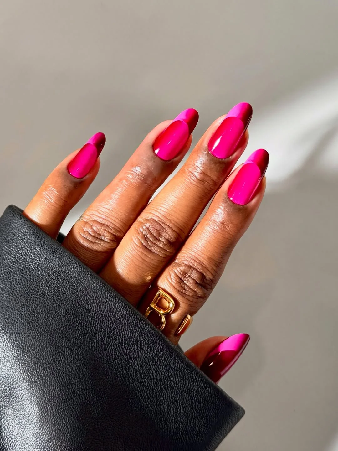 pink summer nails 2026 Hot Pink Matte French Nails