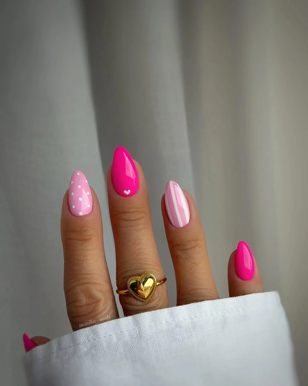 polka dot summer nails 2026 Hot Pink Cute Summer Nails With Minimal Dot Art