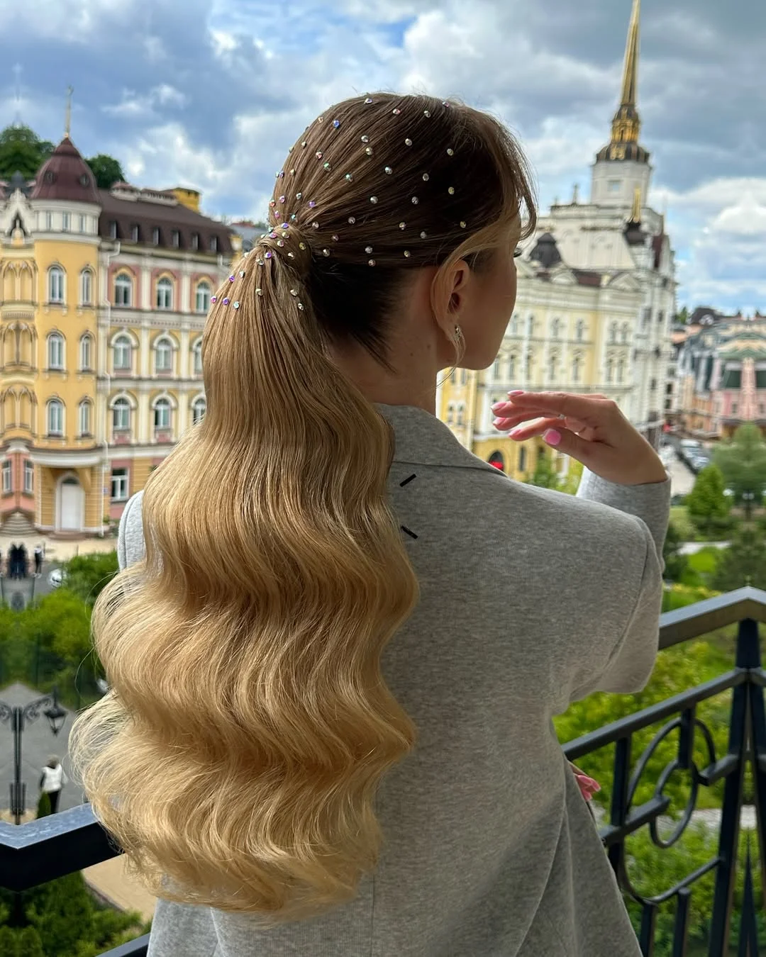 quick summer 5-minute hairstyles 2026 Crystal-Detail Sleek Ponytail