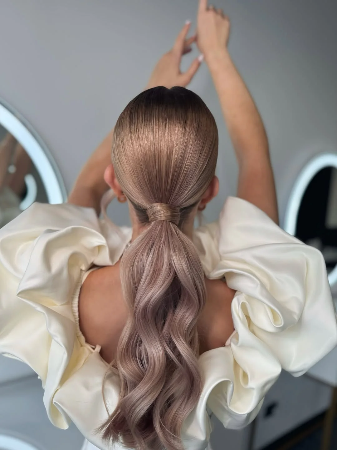 quick summer 5-minute hairstyles 2026 Glossy Wrapped Ponytail