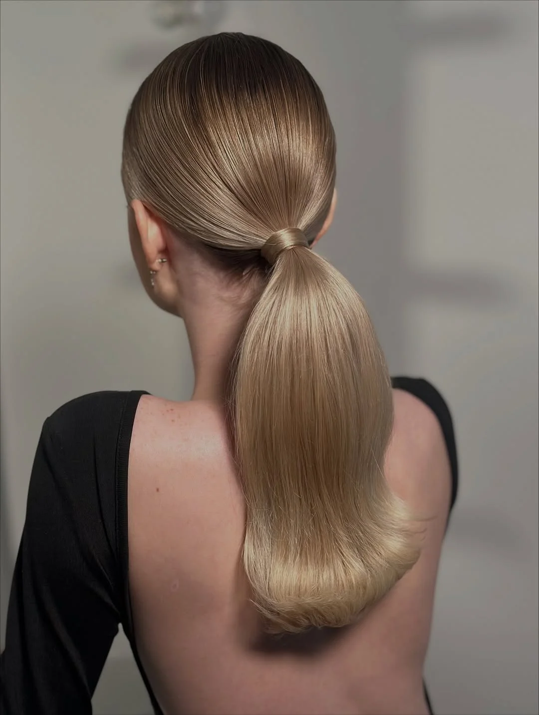 quick summer 5-minute hairstyles 2026 Sleek Wrapped Low Ponytail