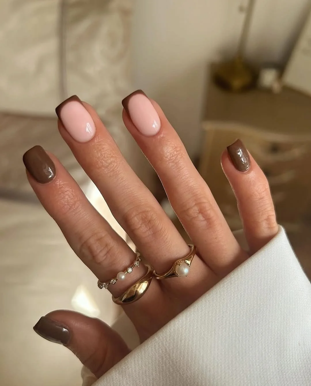 short summer nails 2026 Chocolate Mocha Nails With a Soft Luxury Finish