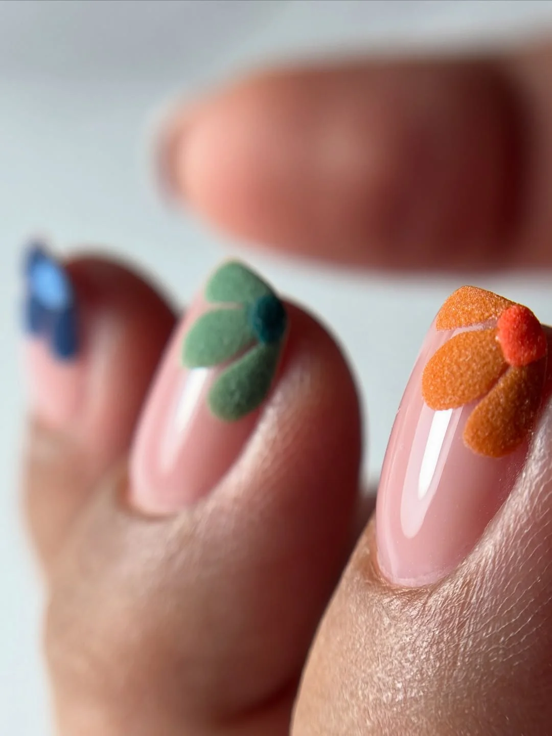 summer acrylic nails 2026 Velvet Petal Acrylic Nails With Soft Summer Texture