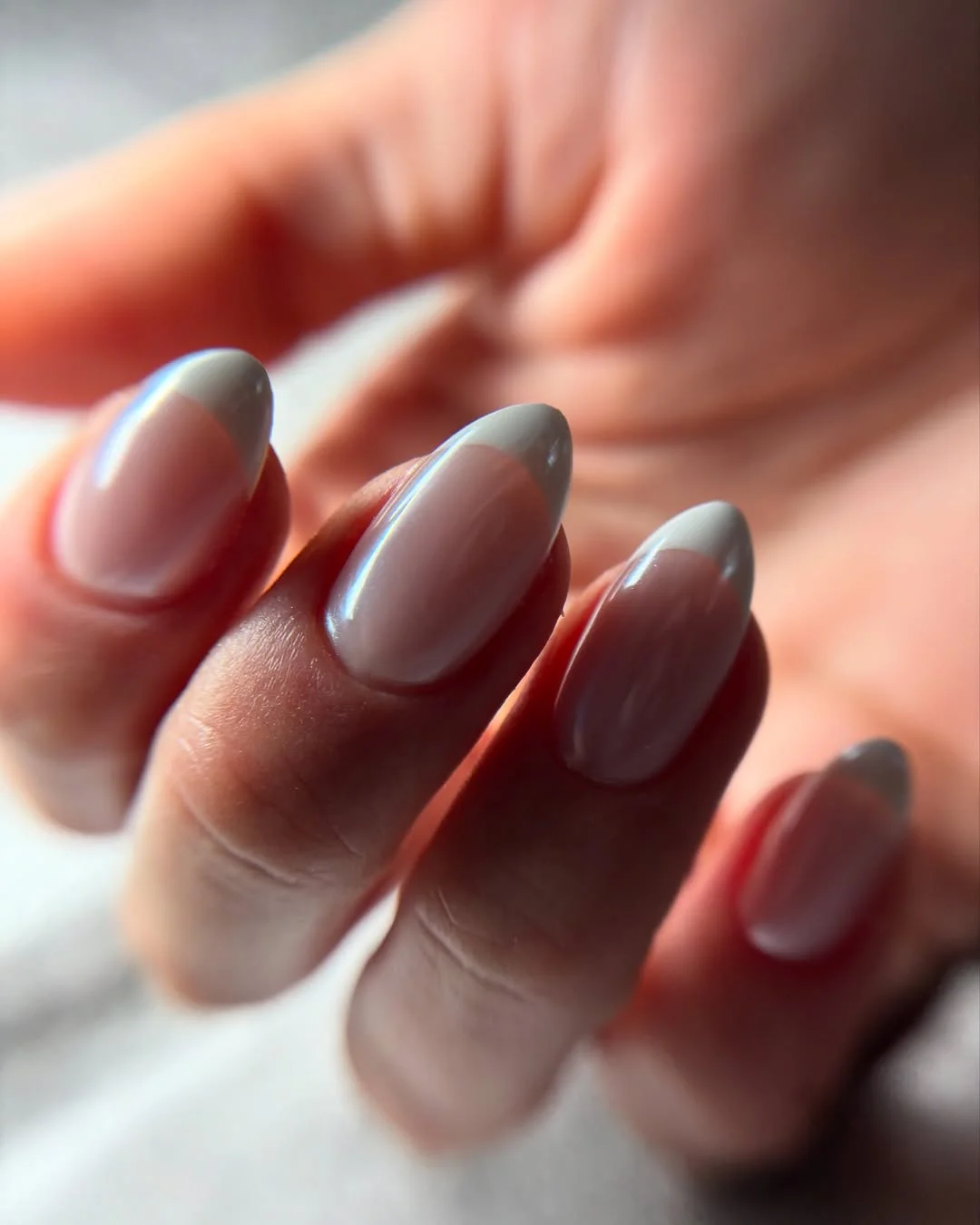 summer acrylic nails 2026 Simple Almond French Tips With A Milky Finish