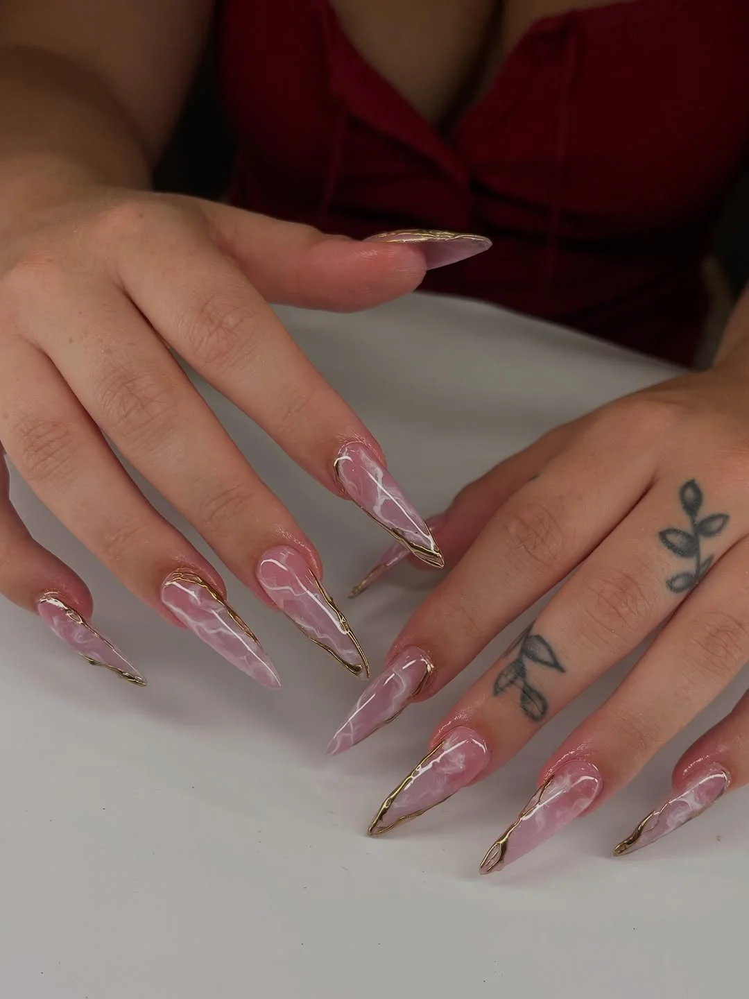 summer almond nails 2026 Glossy Rose Quartz Almond Nails