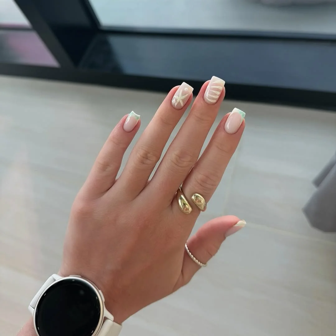 summer beach nails 2026 Minimal Seashell French Tips For A Quiet Luxury Summer