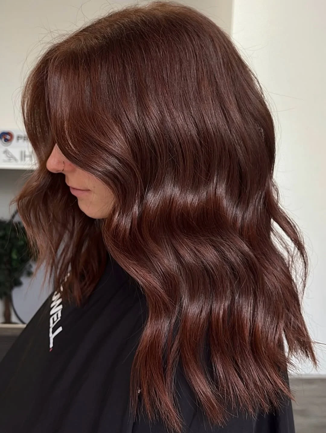 summer brunette hair color 2026 Rich Espresso Waves With Soft Dimension