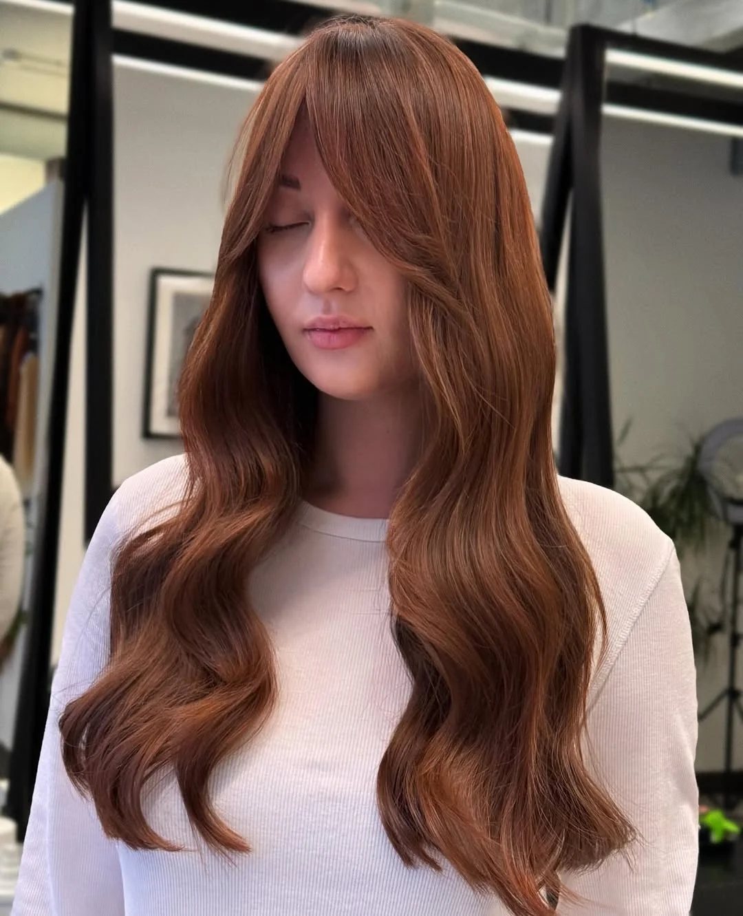 summer brunette hair color 2026 Natural Brunette With Caramel Softness