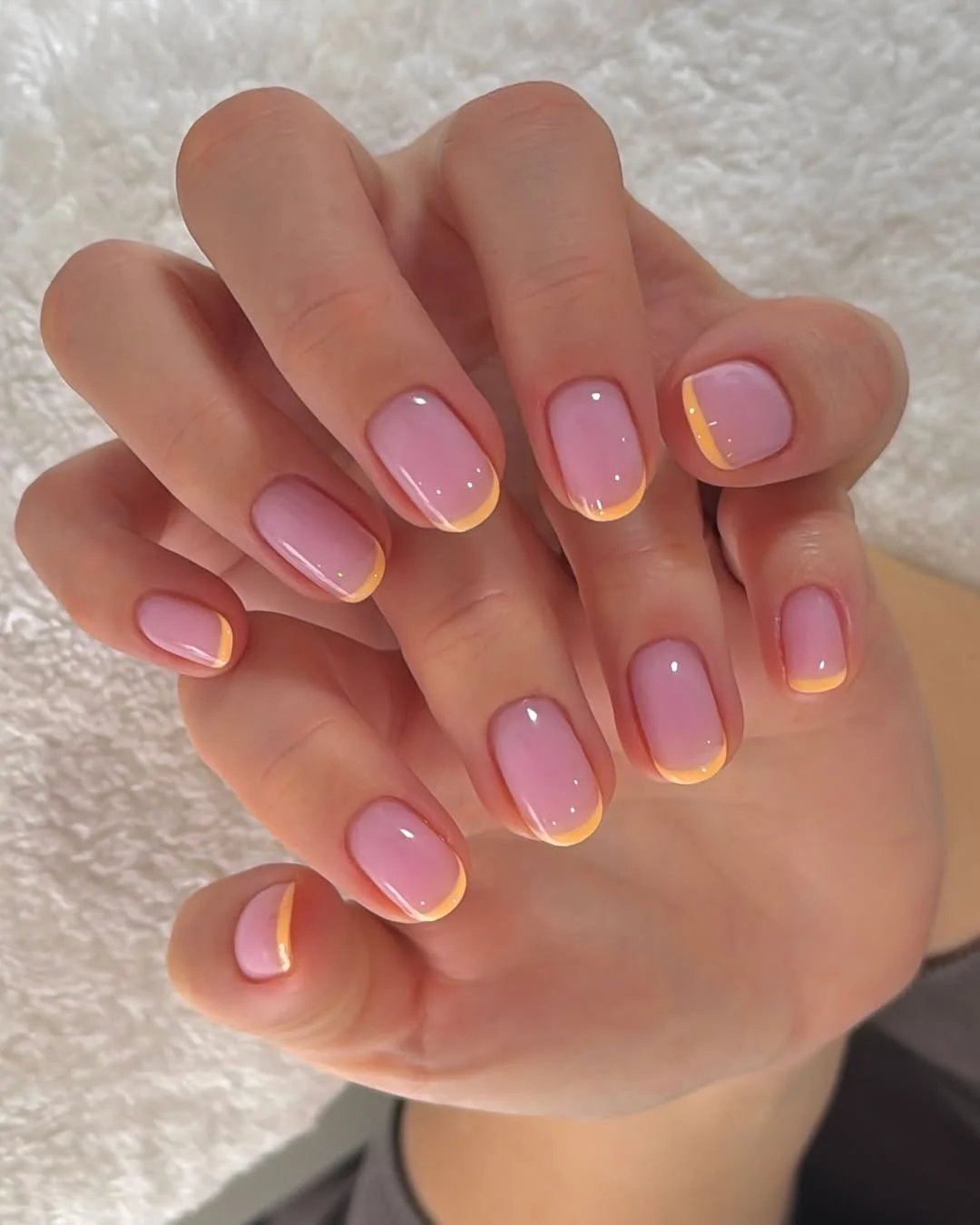 summer french tip nails 2026 Pastel Yellow French Tips For Minimal Summer Nails
