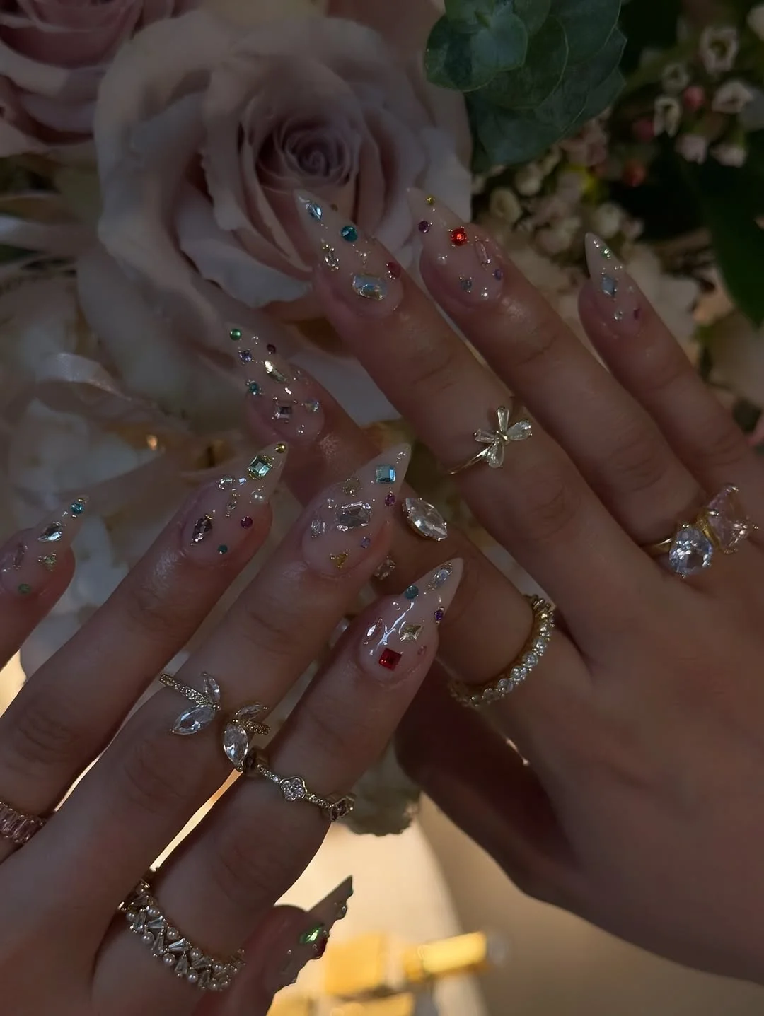 summer glitter nails 2026 Soft Crystal Fairy Nails With Delicate Sparkle