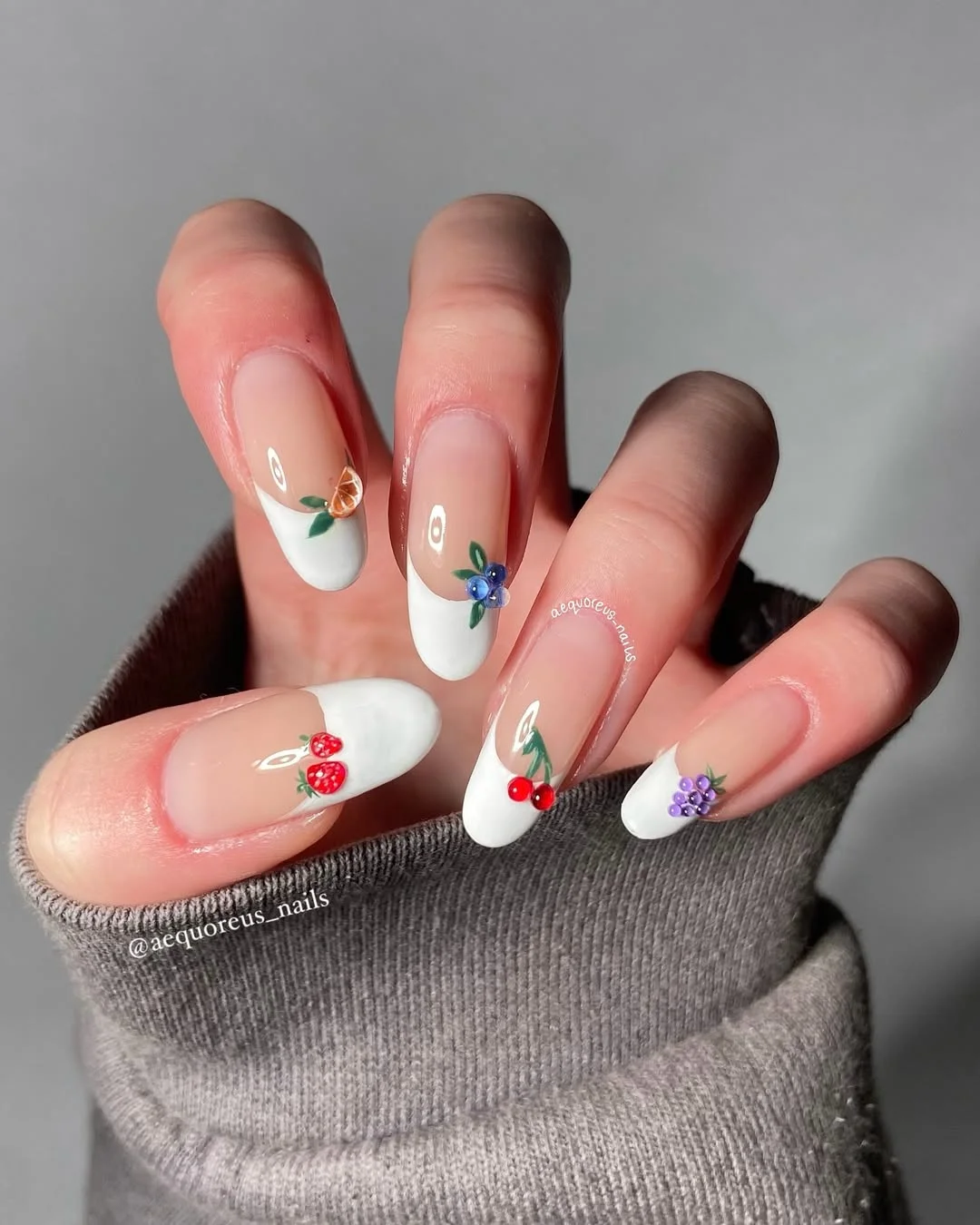 summer nail art 2026 Fruit French Tips That Feel Fresh and Playful