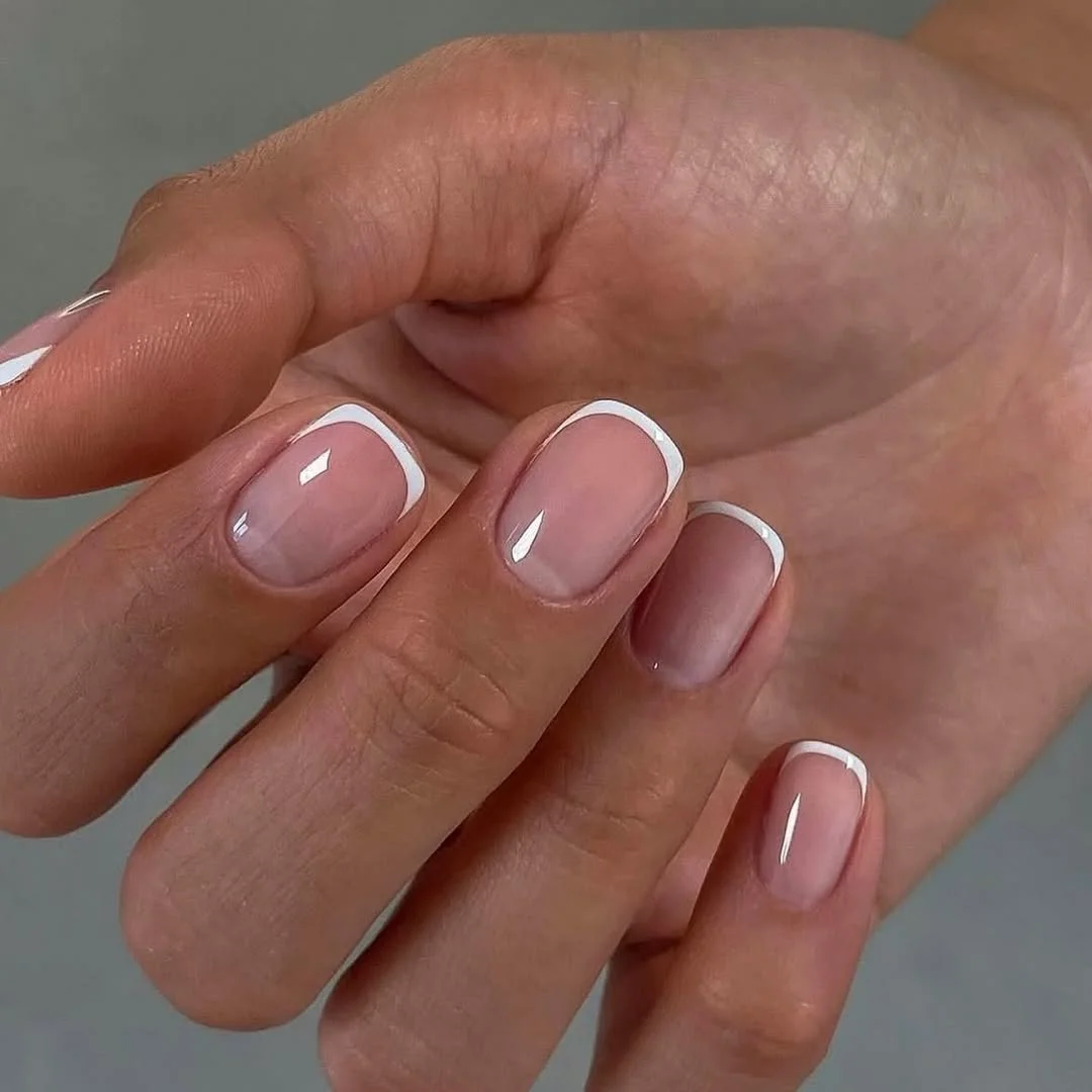 summer nail colors 2026 Classic Micro French Nails