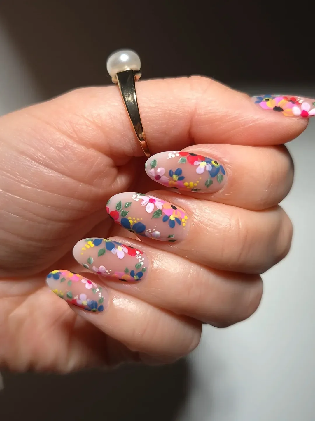 summer nail inspo 2026 Soft Meadow Floral Nails