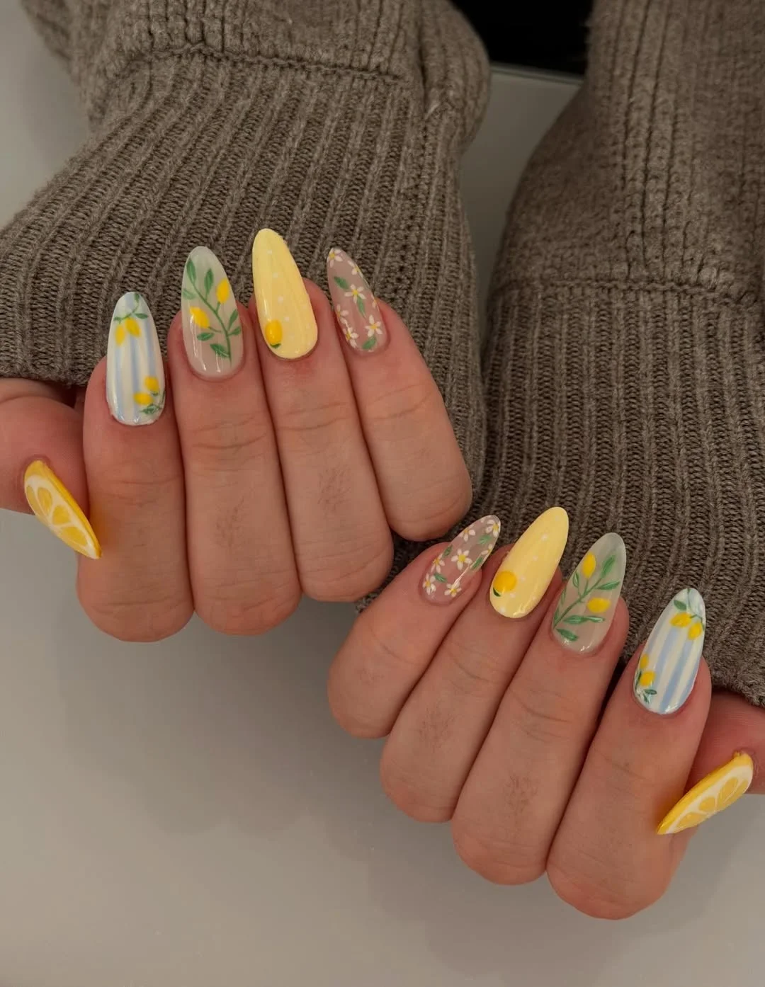 summer yellow nails 2026 Lemon Garden Nails That Feel Straight Out Of July