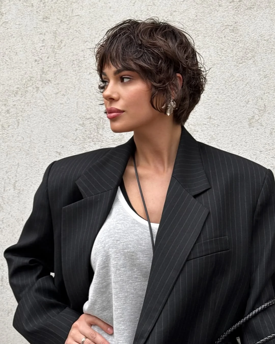 textured summer bixie haircut 2026 Curly Power Bixie with Volume