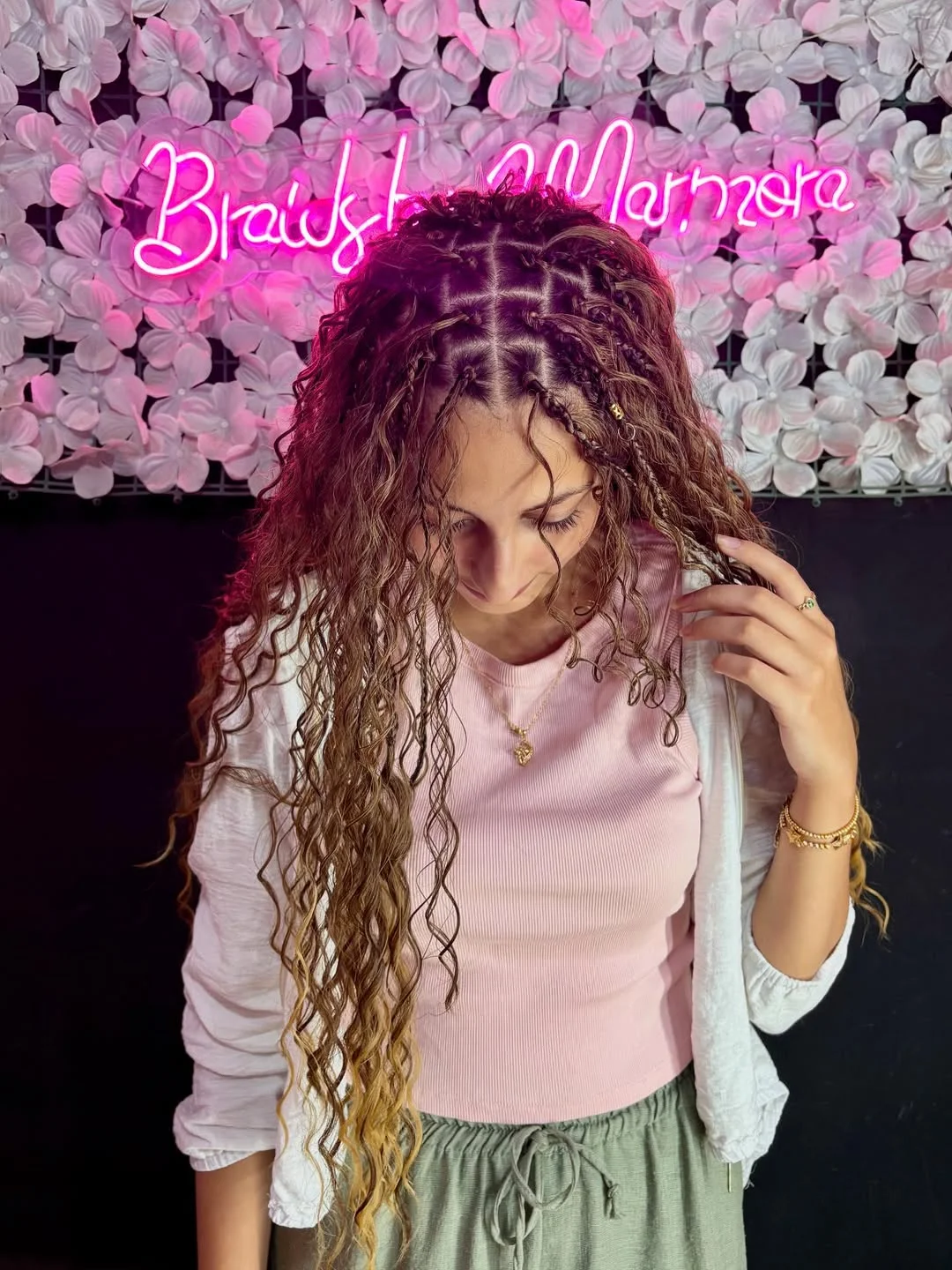trendy summer hairstyles ideas 2026 Defined Mini Braids on Natural Curls for Texture Play
