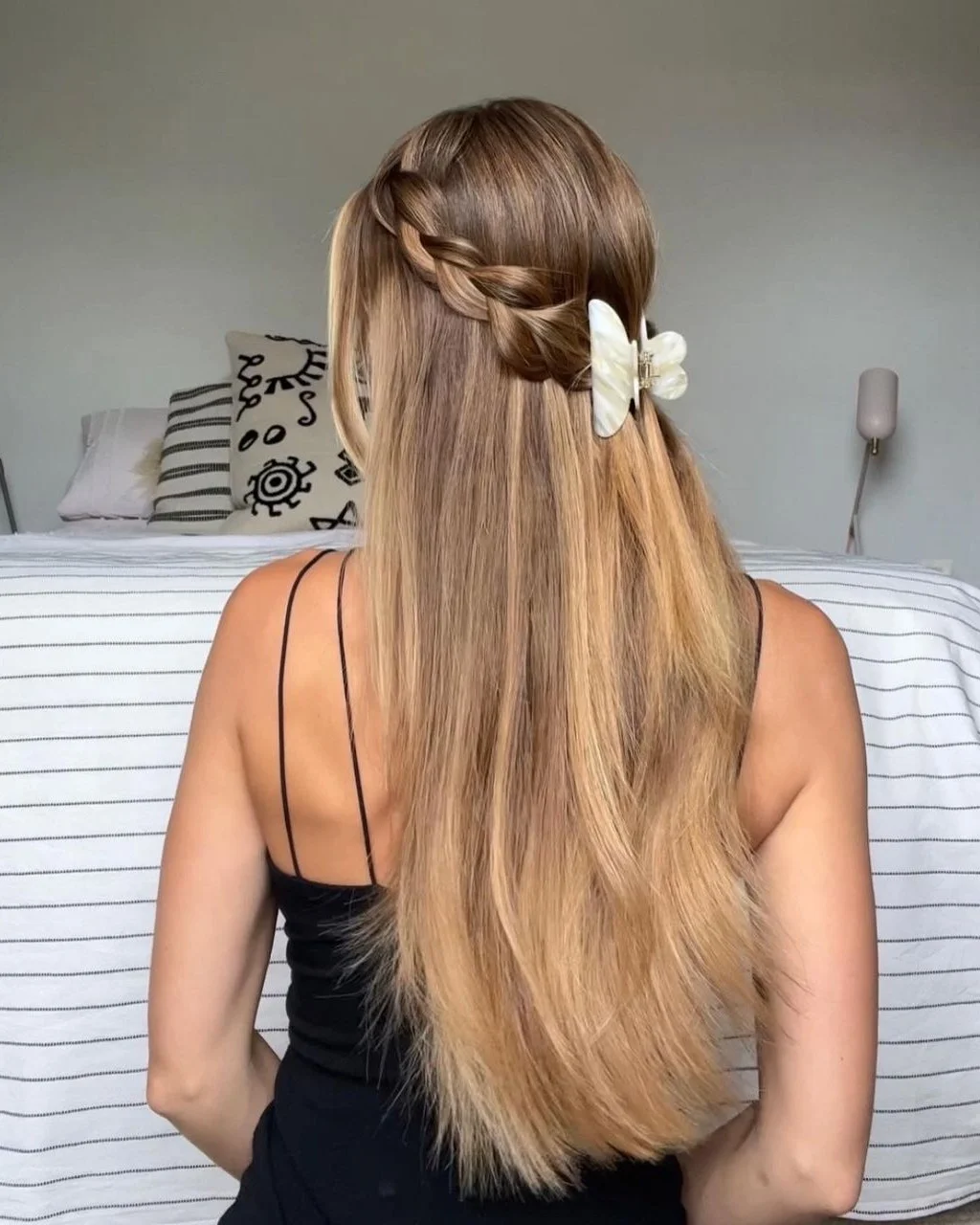 trendy summer hairstyles ideas 2026 Polished Half-Up Twist with Clip for Everyday Chic