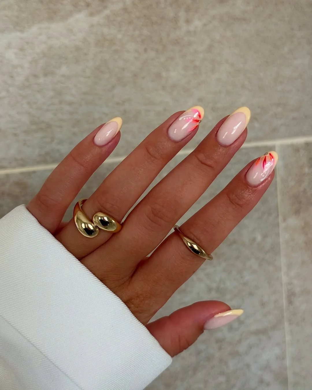 trendy summer nails 2026 Butter Yellow Almond French For Minimal Summer Days