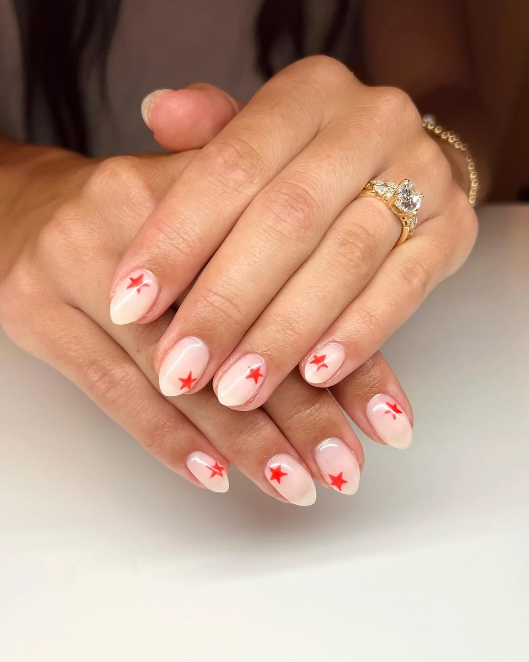 usa nails 2026 Minimal Red Star Nails For A Soft Americana Look