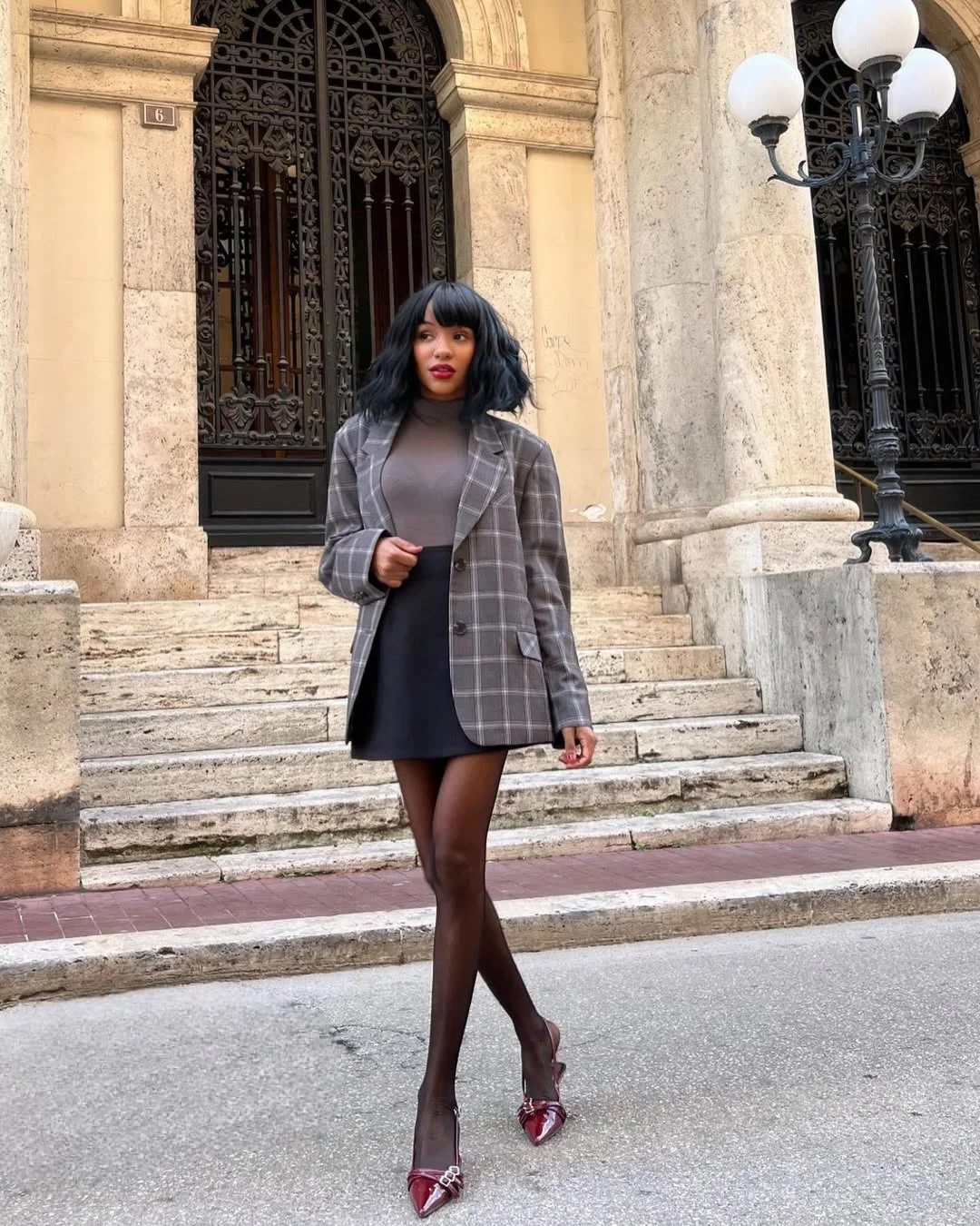 back to school outfits 2026 Classic Plaid Blazer With A Fashion Student Twist