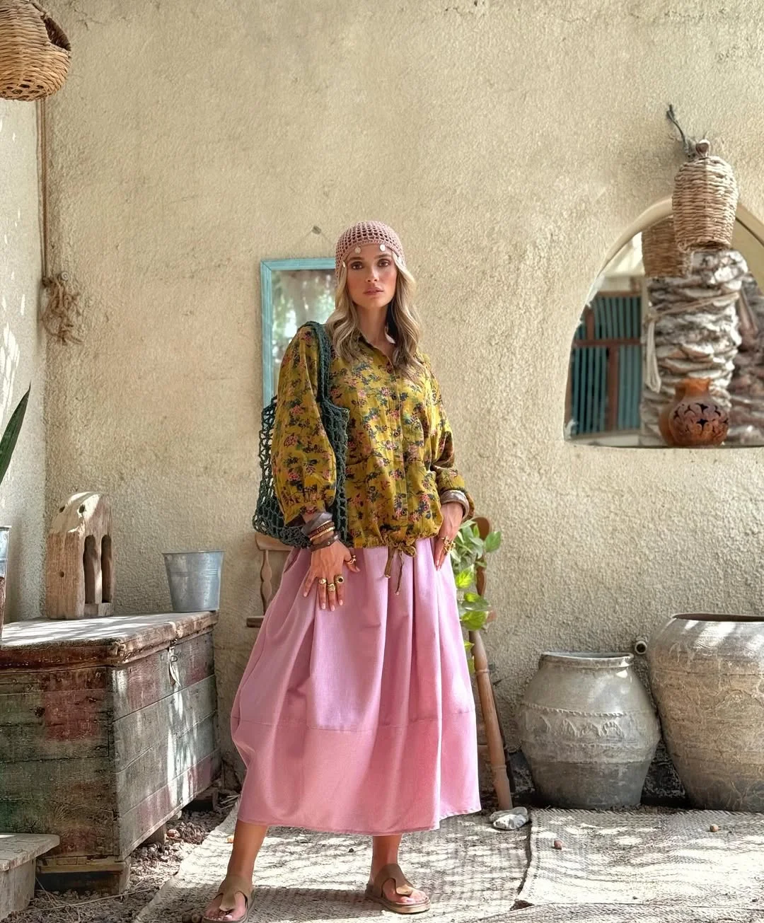 Boho Chic Fall Outfits 2026 Soft Pink And Floral Autumn Hippie Layers