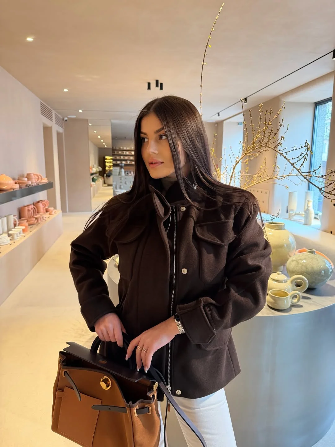 cozy chic fall outfits for 2026 Espresso Layers and Winter White Balance