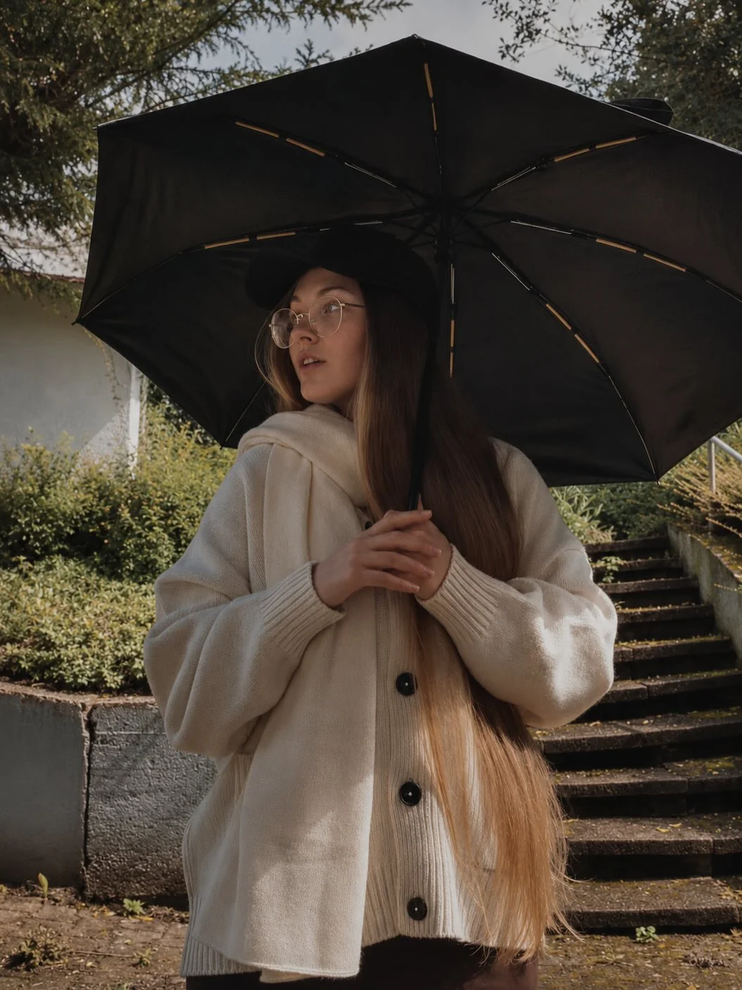 cozy chic fall outfits for 2026 Cream Knit Layers for Cozy Rainy Days