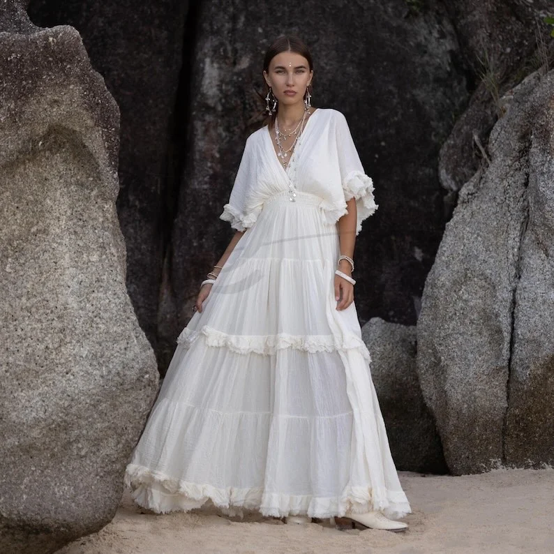 early summer outfits 2026 Modern Bohemian Elegance in Soft White