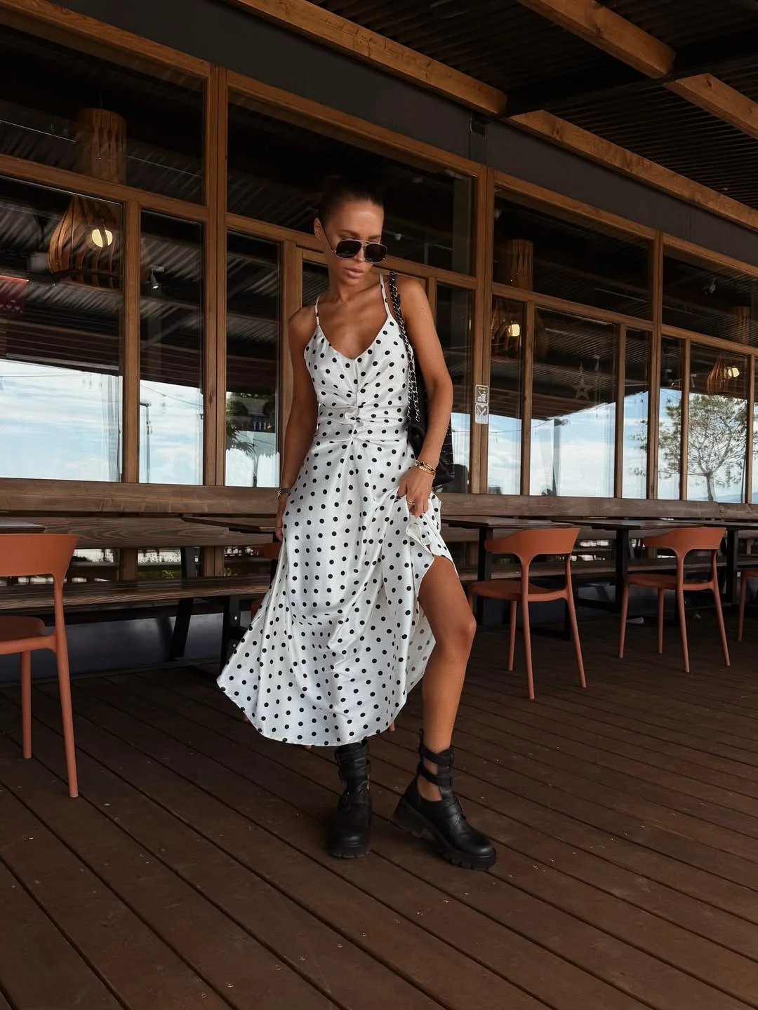 early summer outfits 2026 Polka Dots with an Urban Edge