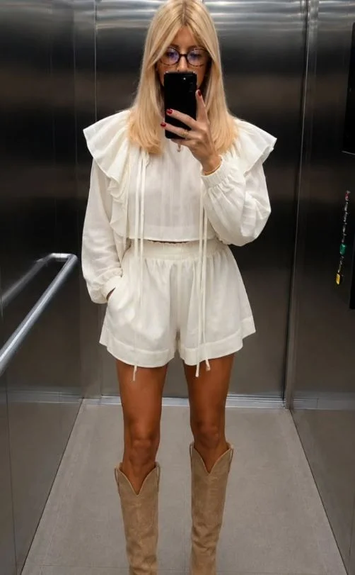 early summer outfits 2026 Western Inspired Monochrome for Warm Days