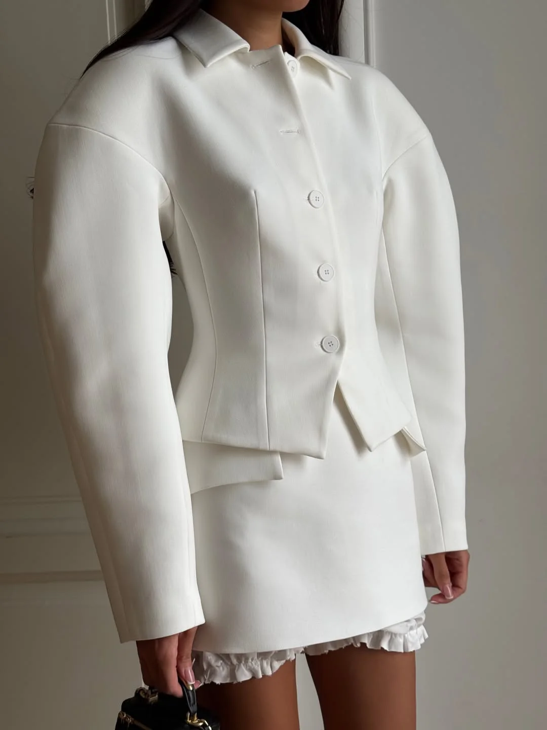 elegant fall office outfits 2026 Ivory Structure With a Fashion-Forward Edge
