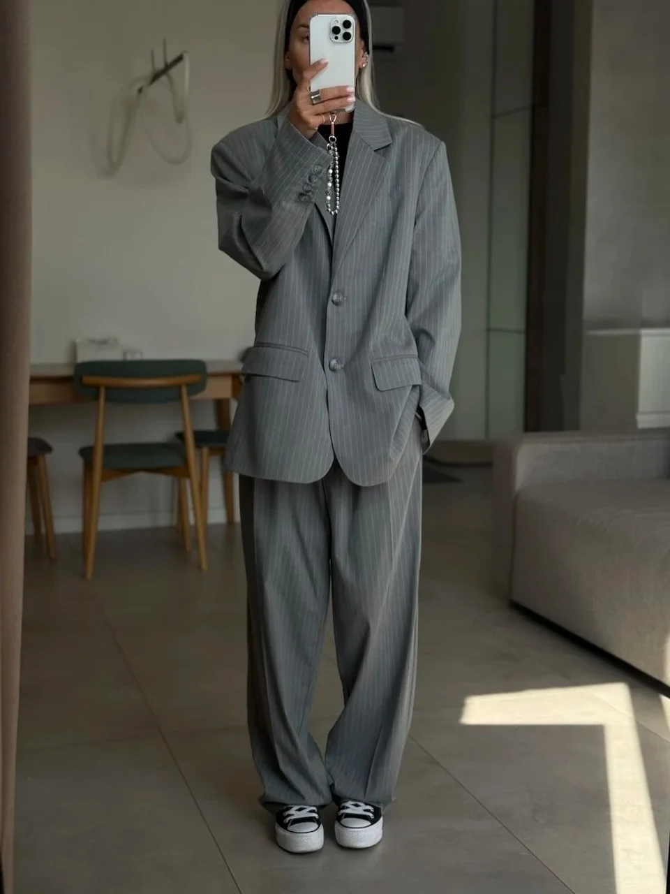 elegant fall office outfits 2026 Pinstripe Power Dressing Meets Modern Comfort