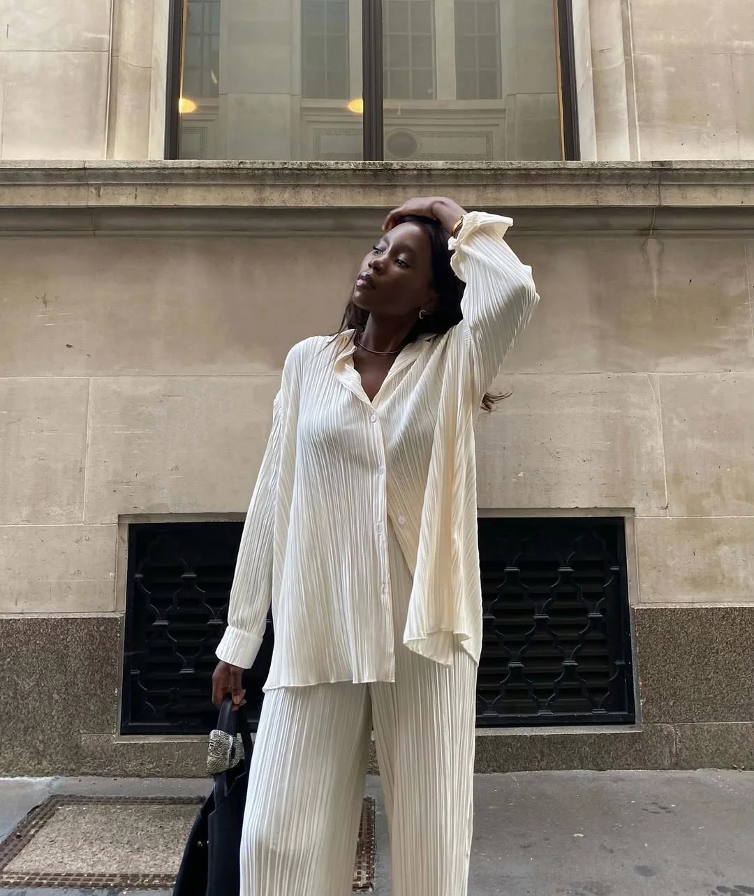 fall 2026 outfits for black women Soft Ivory Elegance for Warm Autumn Days