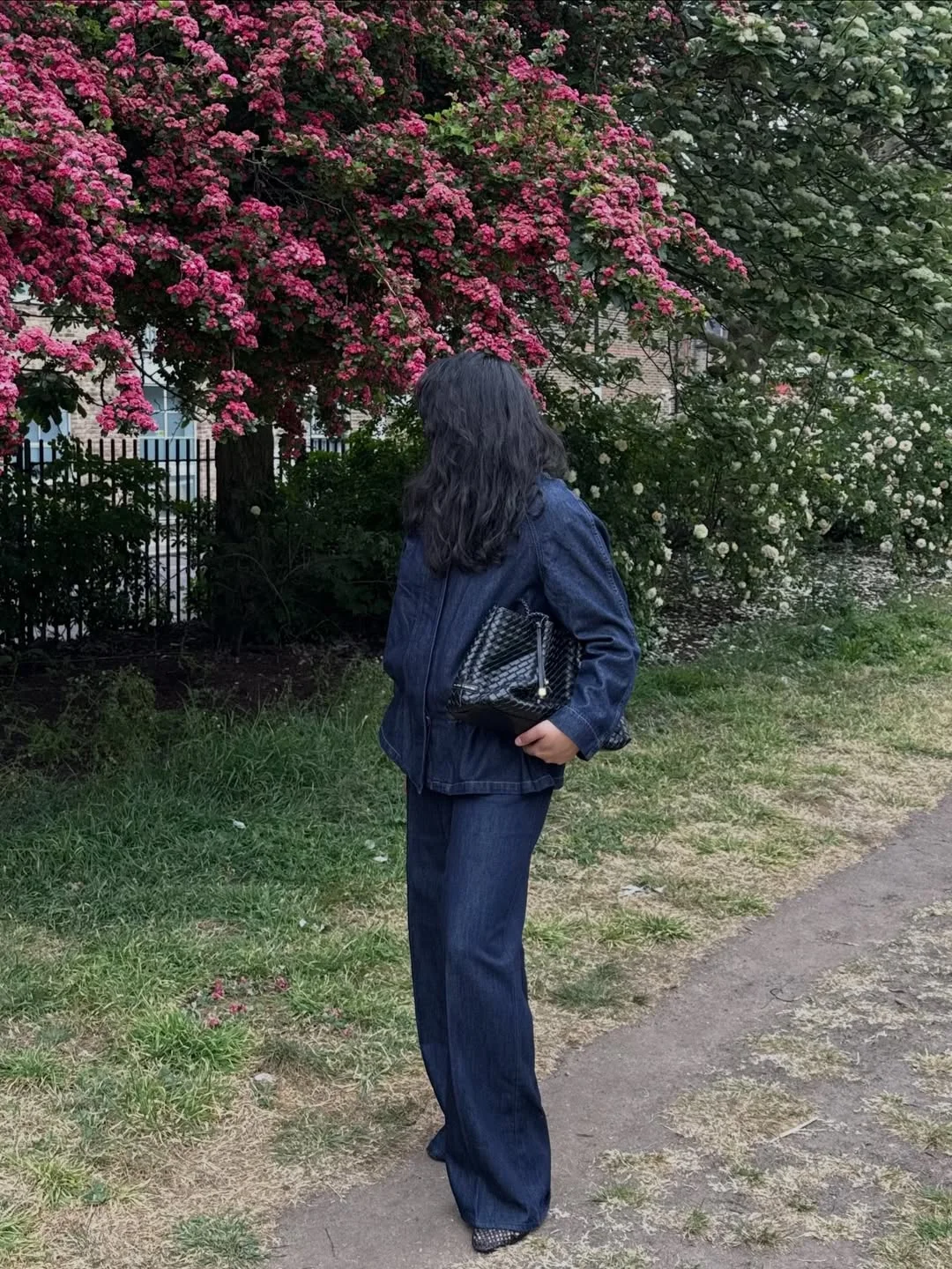 fall all denim outfits for women 2026 Dark Denim Tailoring with Quiet Luxury Appeal