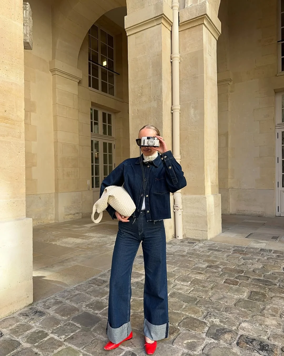 fall all denim outfits for women 2026 Dark Denim with Parisian Sophistication