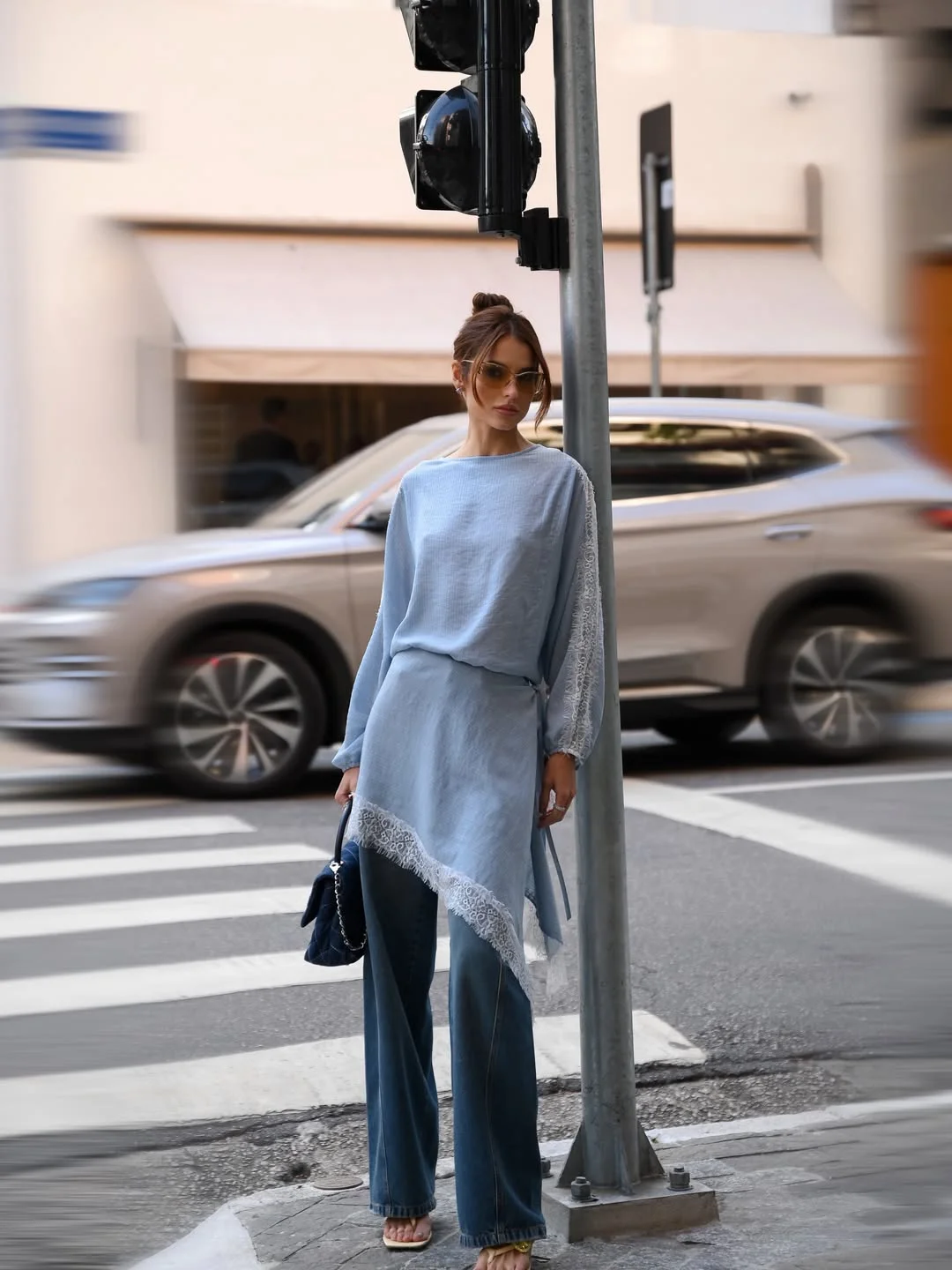 Fall Date Night Outfits 2026 Powder Blue Layers For A Soft Autumn Date Look