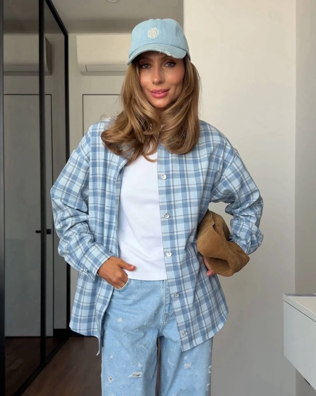 fall fashion aesthetic 2026 Soft Blue Casuals with a Modern 90s Twist