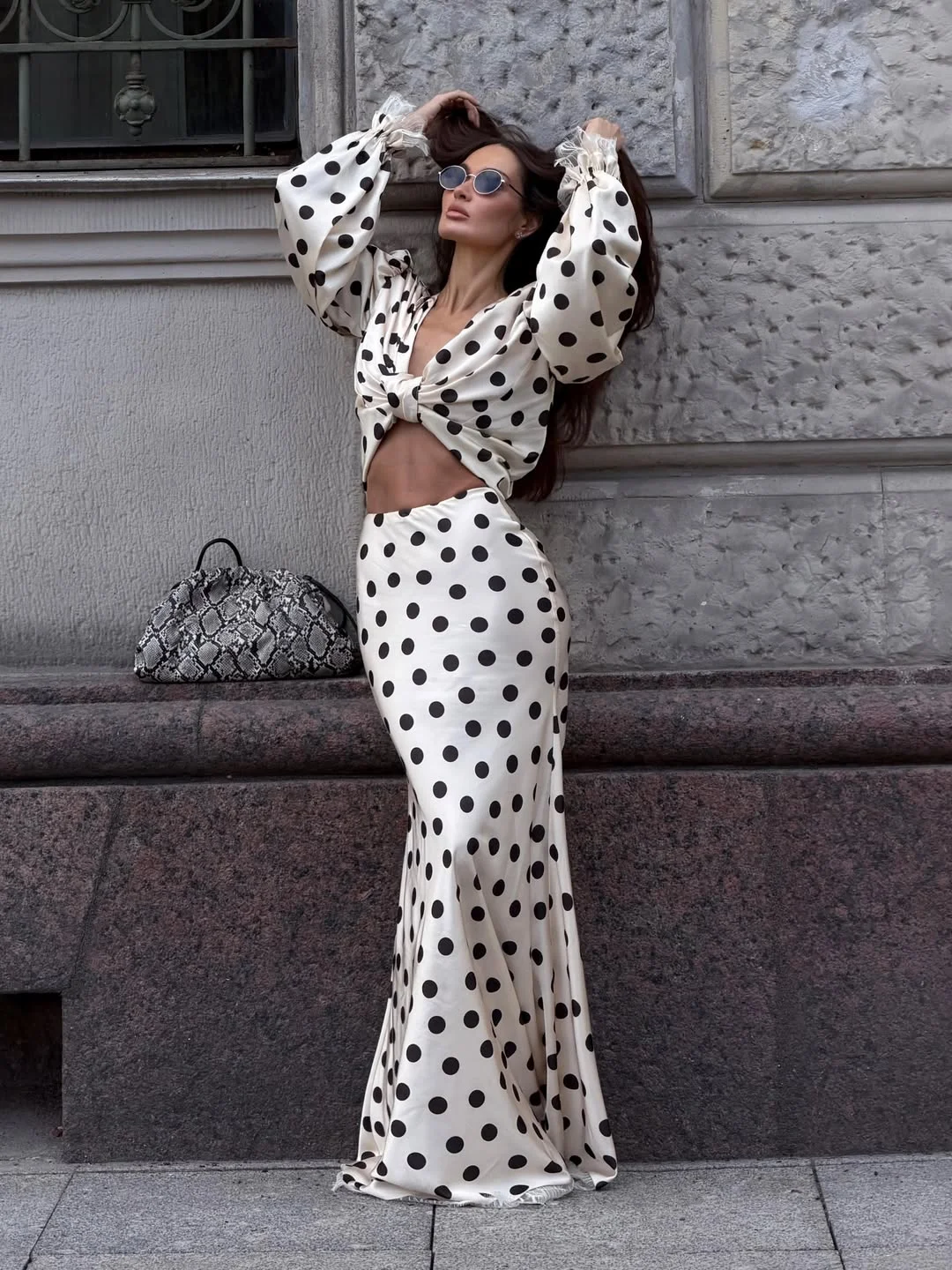 fall fashion for women over 40 2026 Polka Dot Glamour With a Modern Twist