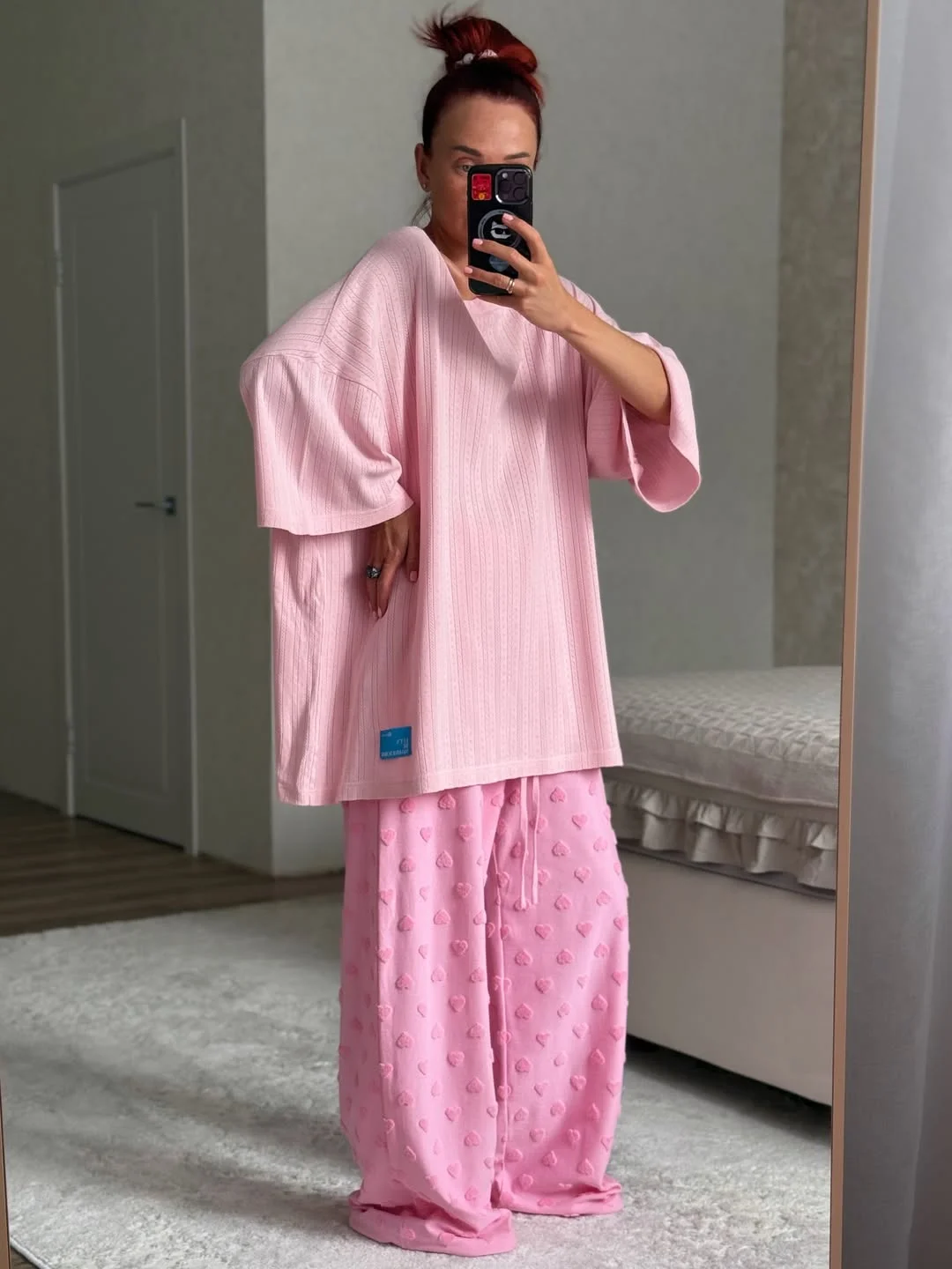fall fashion for women over 40 2026 Soft Pink Comfort With a Playful Spirit