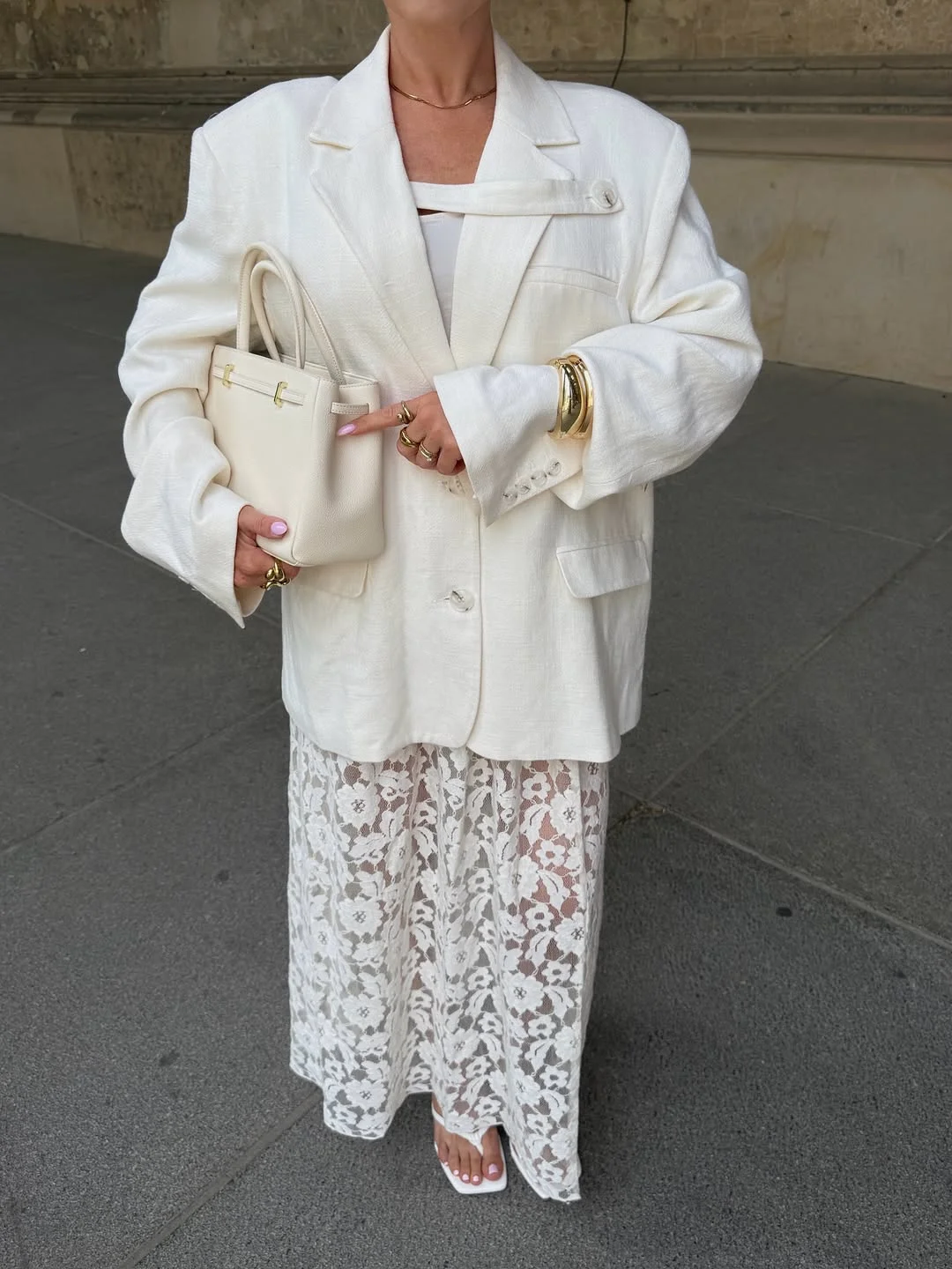 fall going out outfits 2026 Ivory Tailoring And Lace For Romantic Fall Evenings