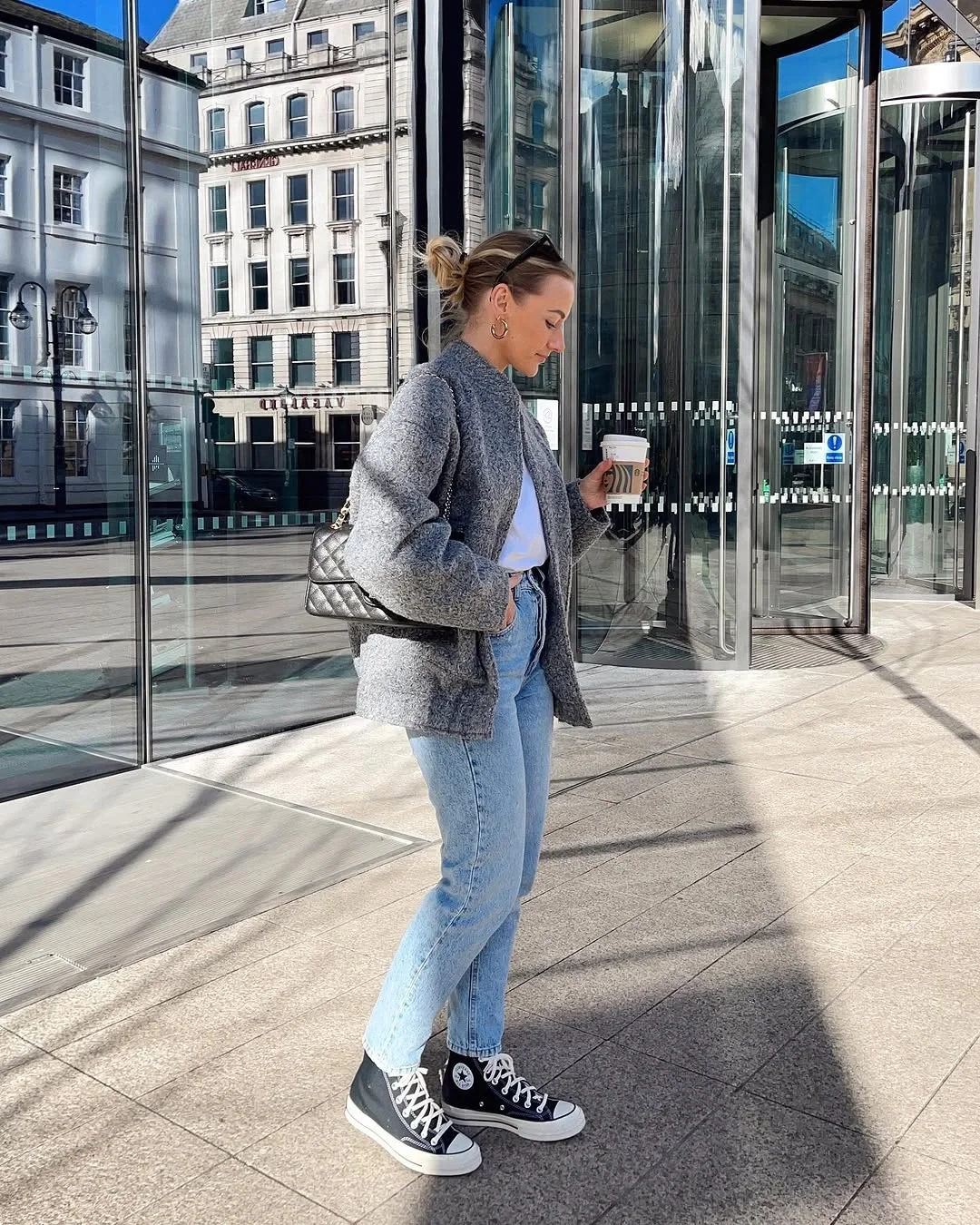 fall mom outfits 2026 The Cozy Cardigan And Sneakers Formula