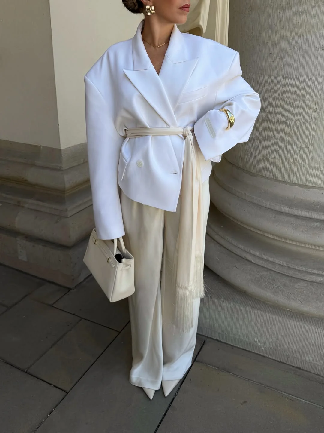 fall office outfits for women 2026 Monochrome Elegance with Soft Layers