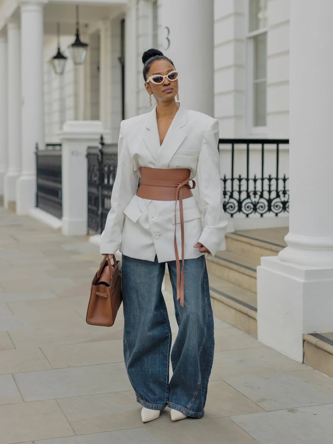 fall office outfits for women 2026 Wide-Leg Jeans And Tailoring For Effortless Casual Work Style