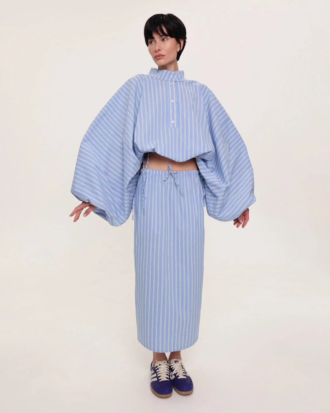 fall office outfits for women 2026 Colorful Stripes And Sneakers For Relaxed Office Days