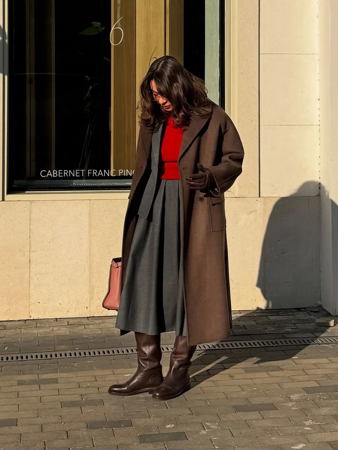 fall outfits for big busted women 2026 Rich Autumn Layers With a Refined Skirt